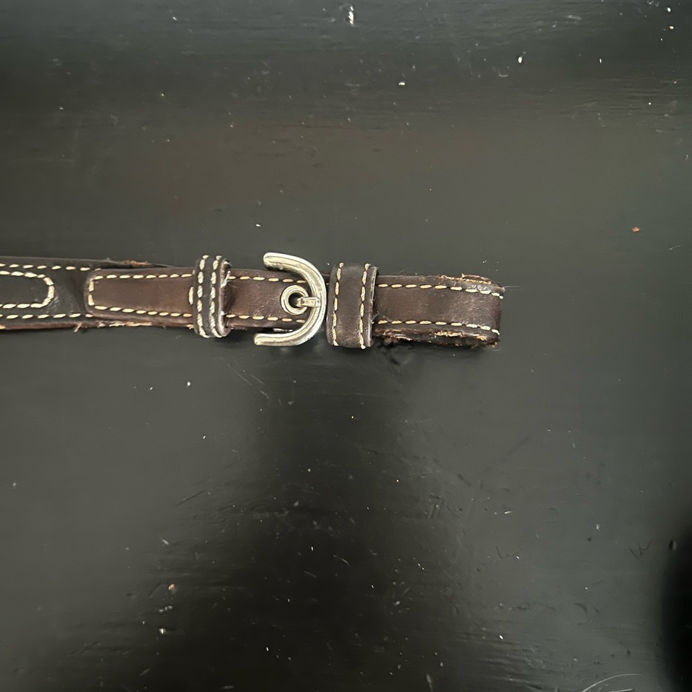 Coach Brown Leather Bag Strap with Stitching - Picture 2 of 4